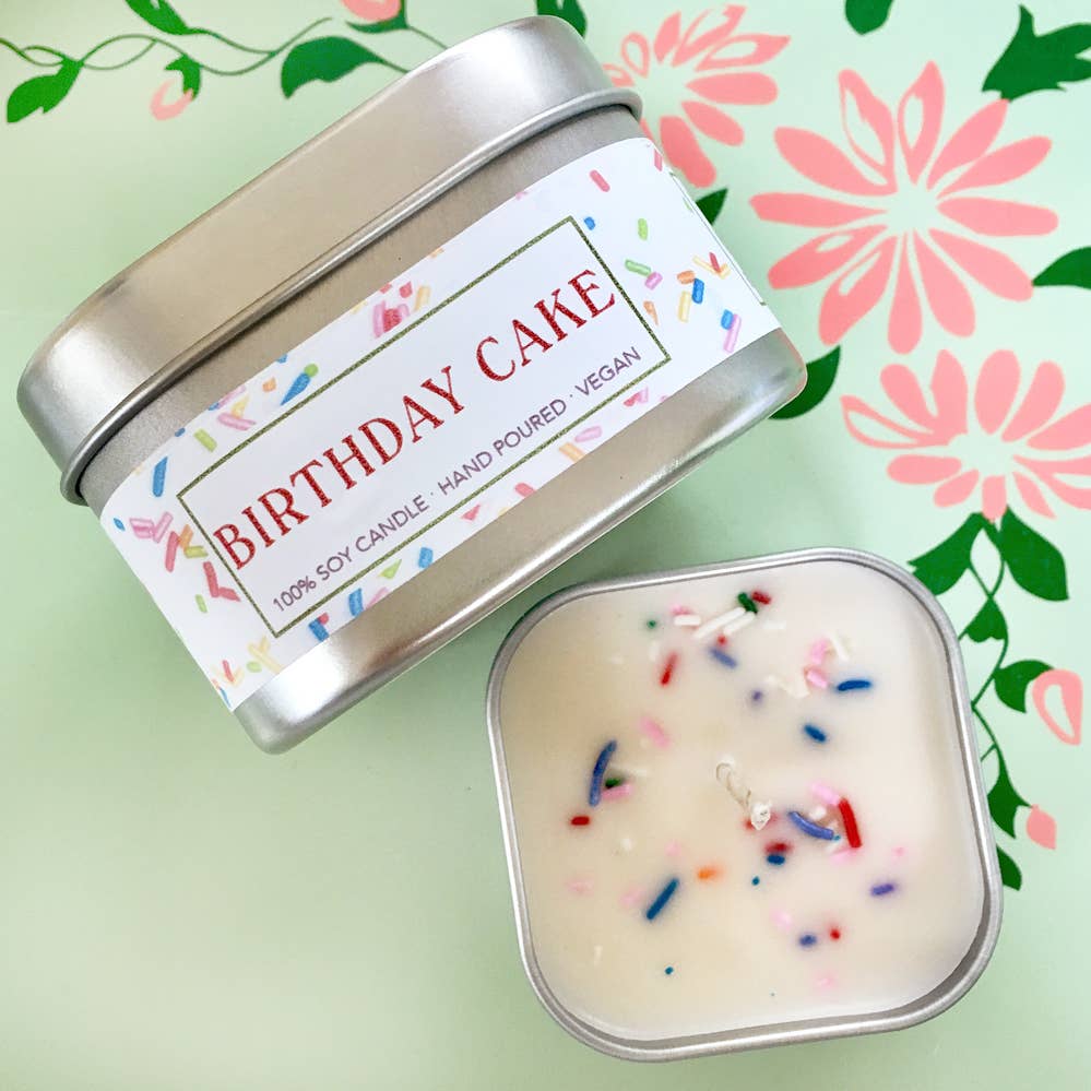 Birthday Cake Soy Candle Small