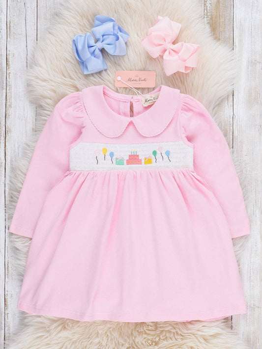 Balloon Bliss Birthday Smocked Dress