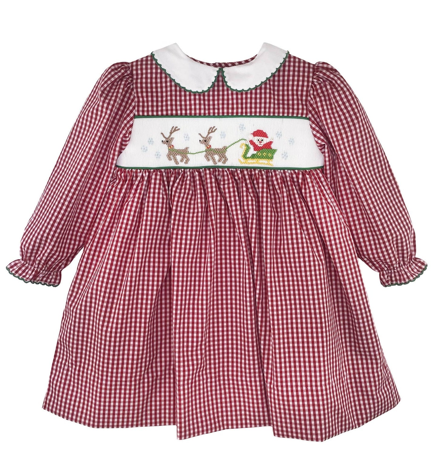 Christmas Dress with Hand Picture Smocking