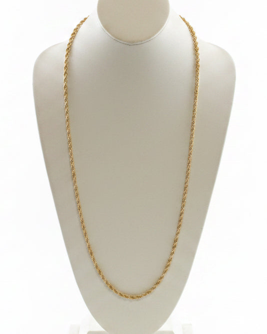 VintageGold Plated 36-Inch Classic Rope Chain Necklace