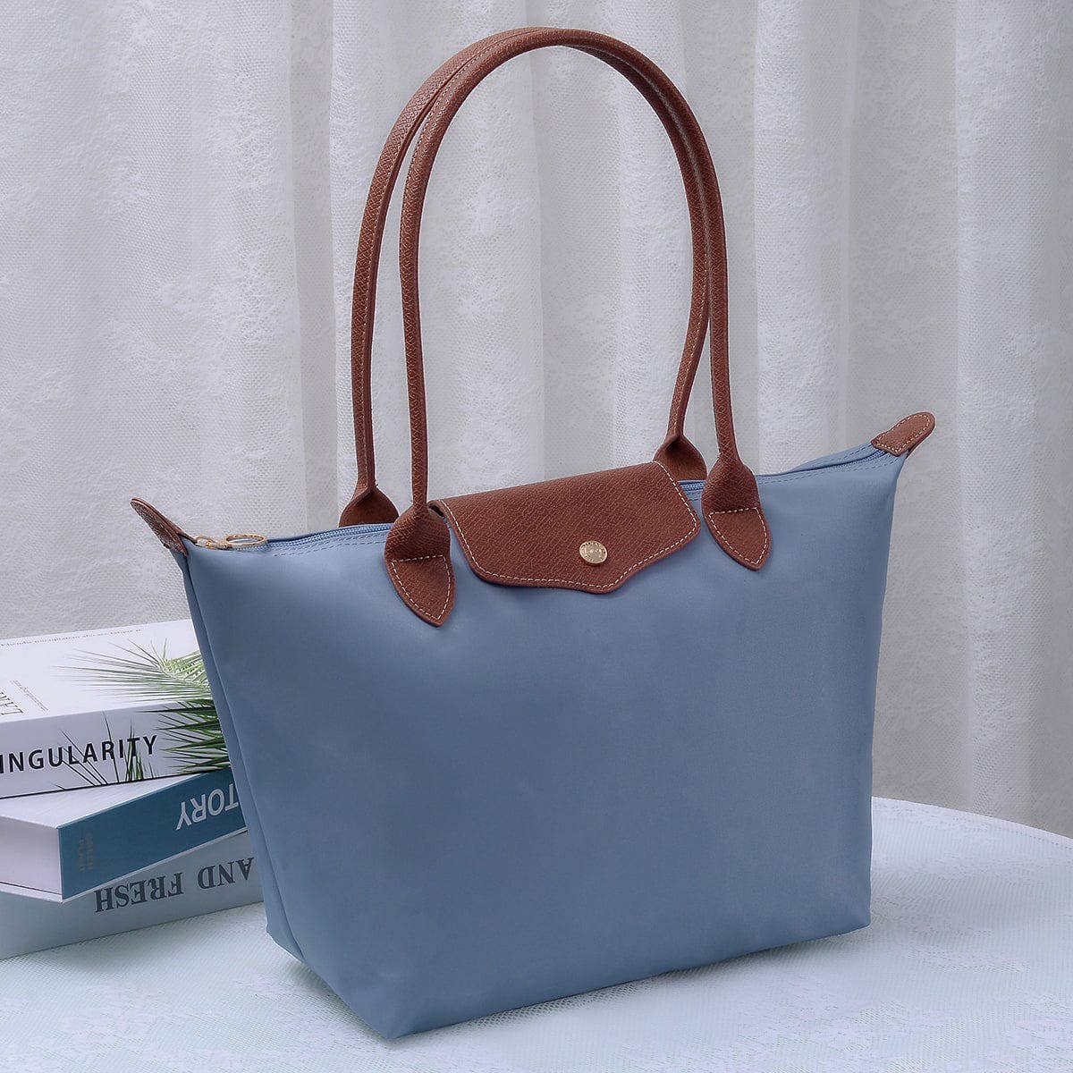 Dorian Flap Top Nylon Tote Bag