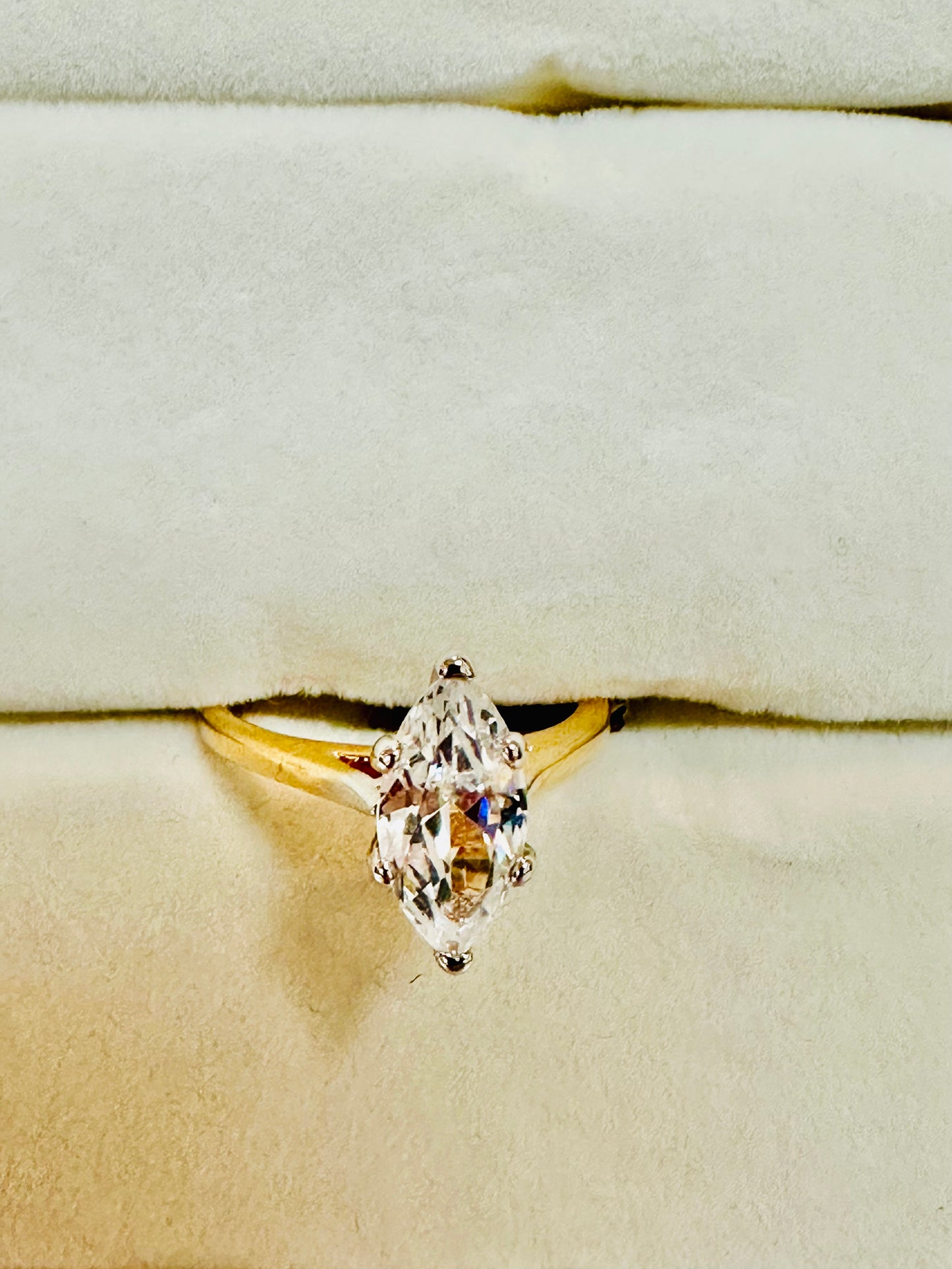 Vintage Royal Marquise Solitaire Ring