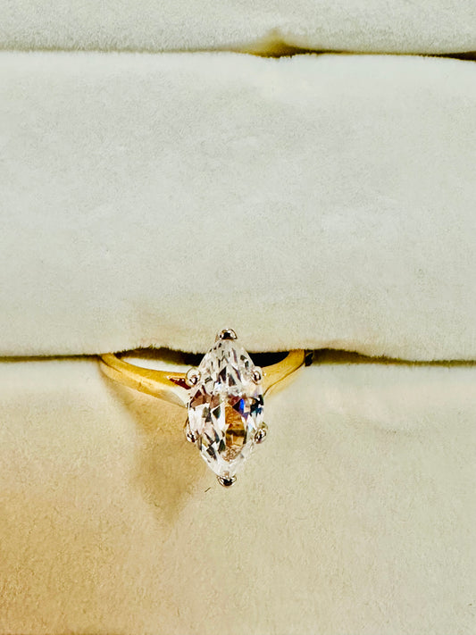 Vintage Royal Marquise Solitaire Ring