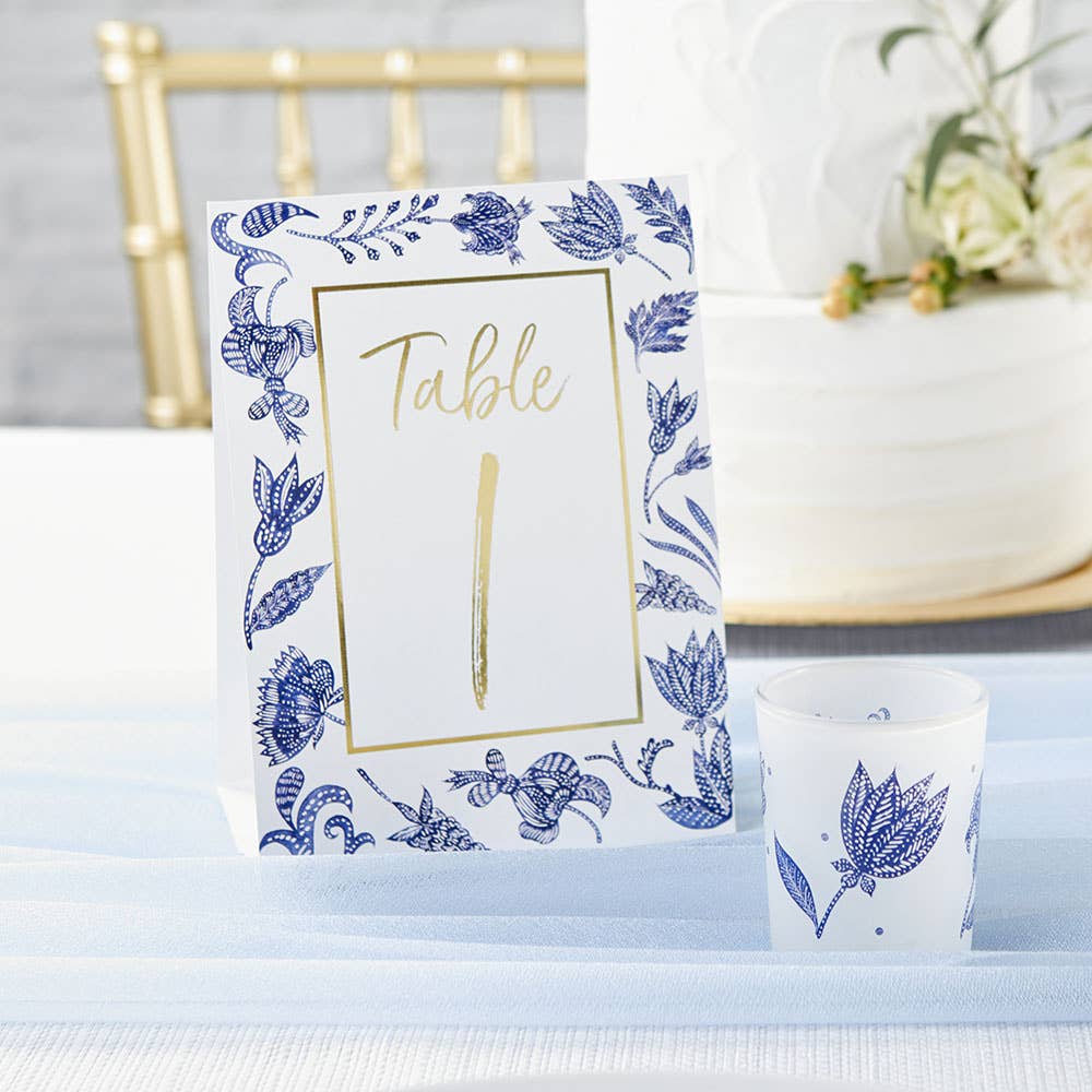 Blue Willow Wedding Table Numbers (1-25)