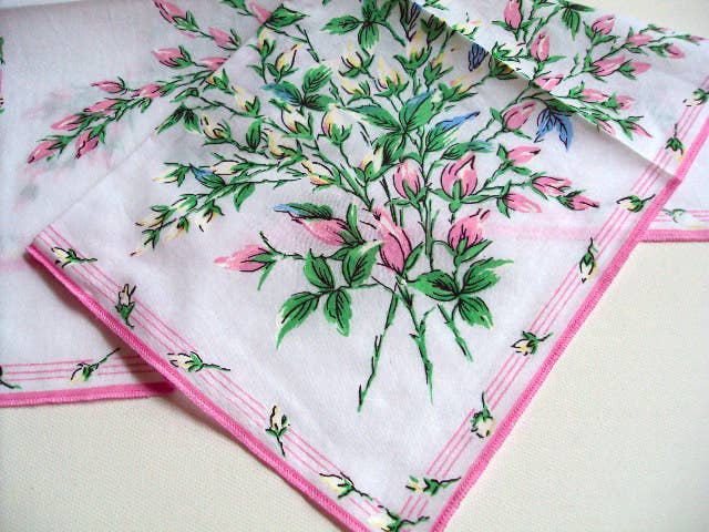 Hankie Envelope  Sachet- Pink Roses