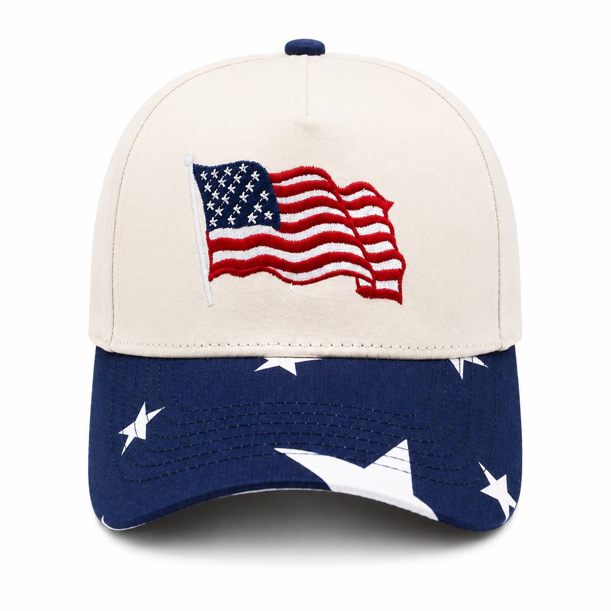 US Flag Embroidered Trucker Hat