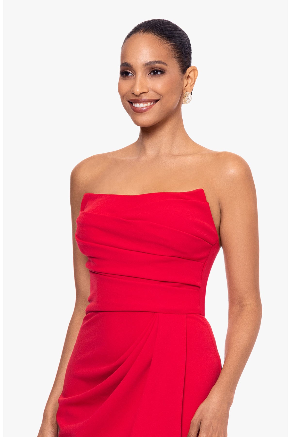 Strapless Scuba Crepe Gown