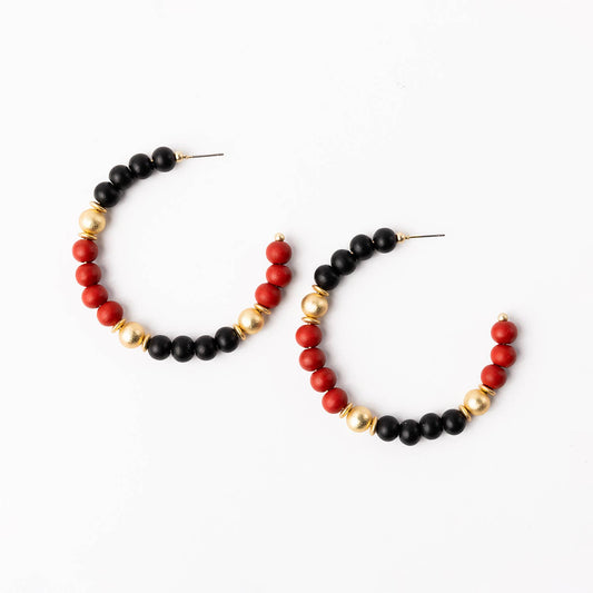 Earrings Janette Red & Black
