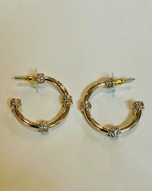 Timeless Sparkle Textured Hoops