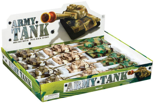 Pull Back Diecast Army Tanks