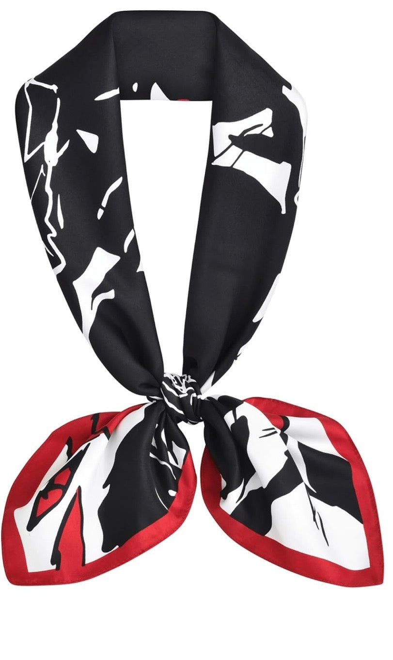Go Dawgs Red & Black Scarf