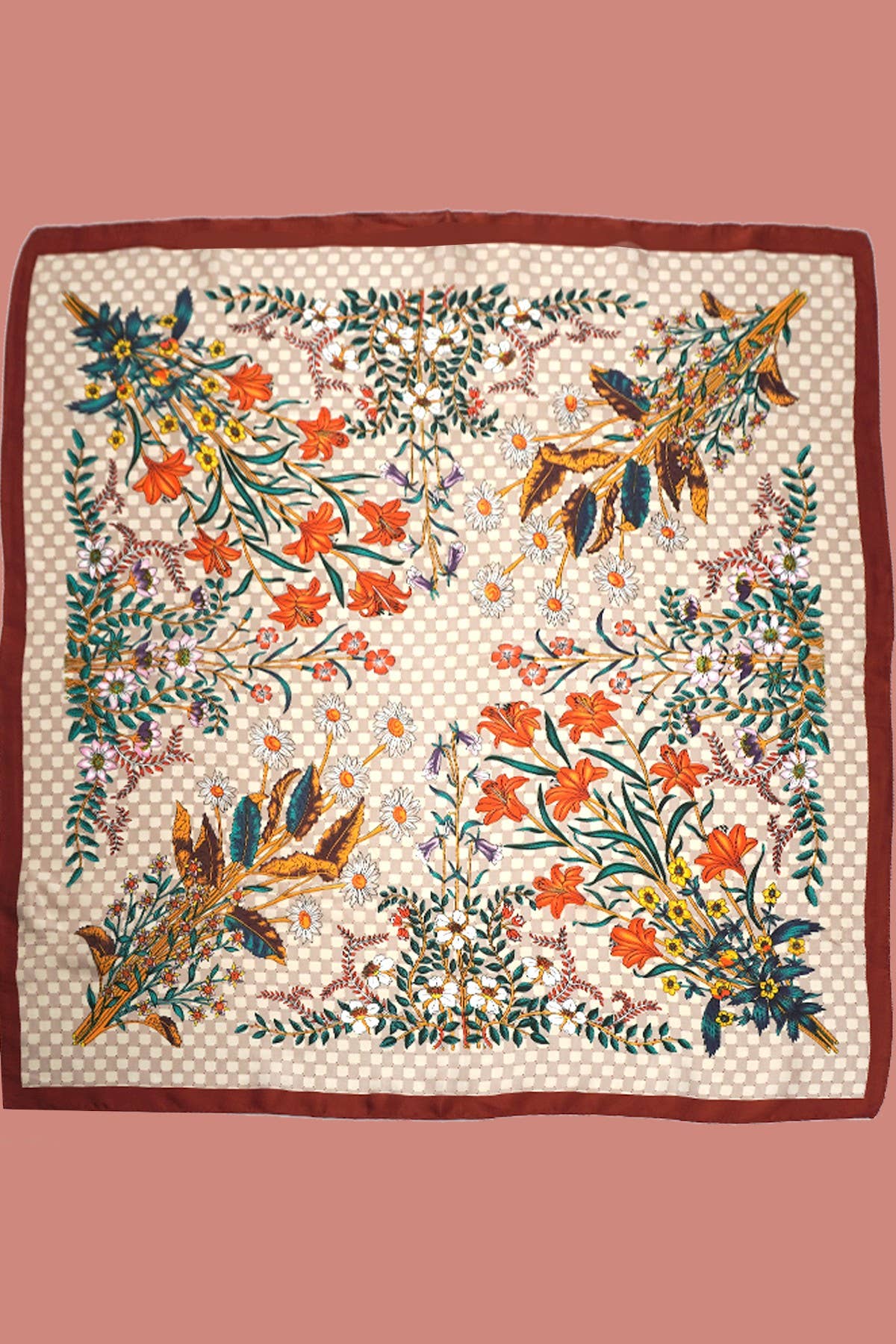 Floral Print Bandana Scarf