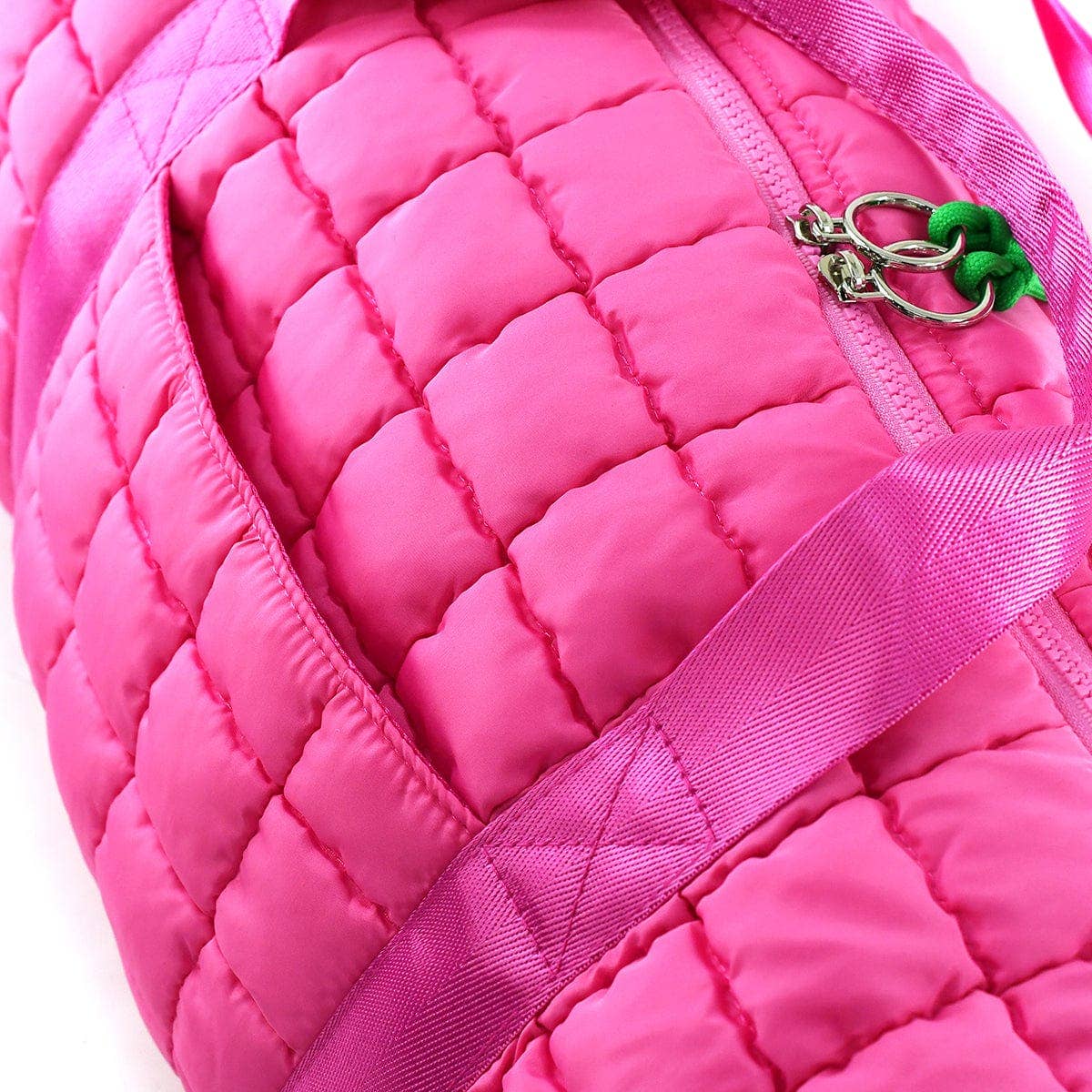 Pink Quilted Puffer Weekender