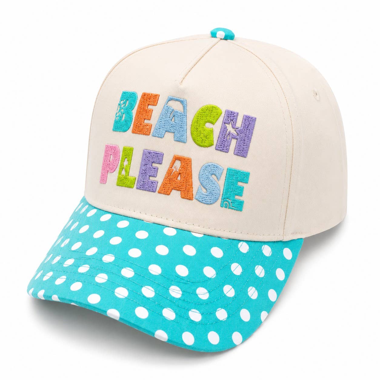 Beach Please Embroidered Trucker Hat