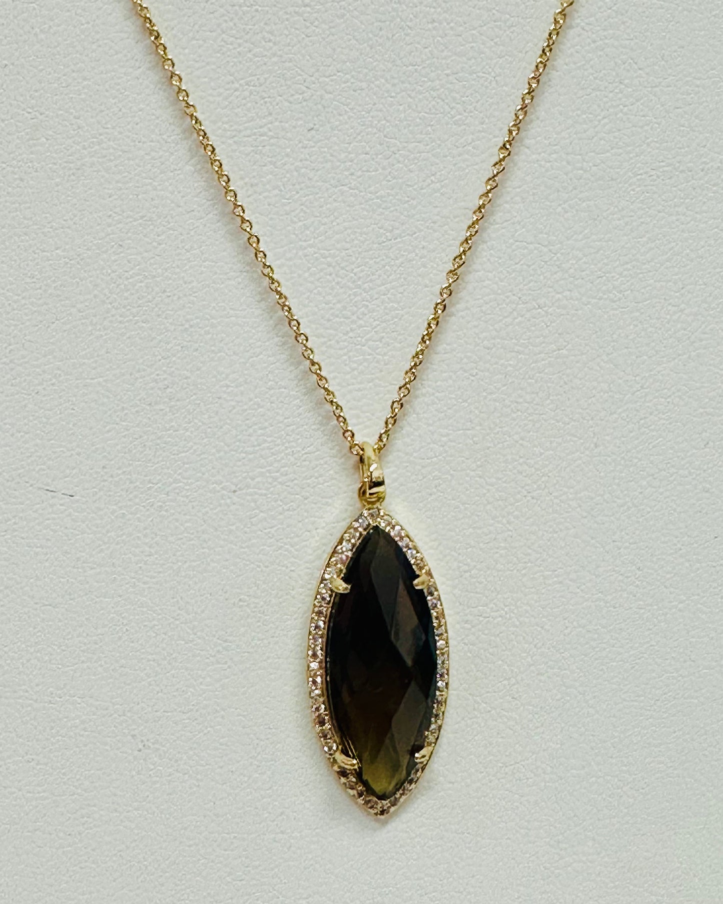 The Harlow Smoky Marquise Necklace