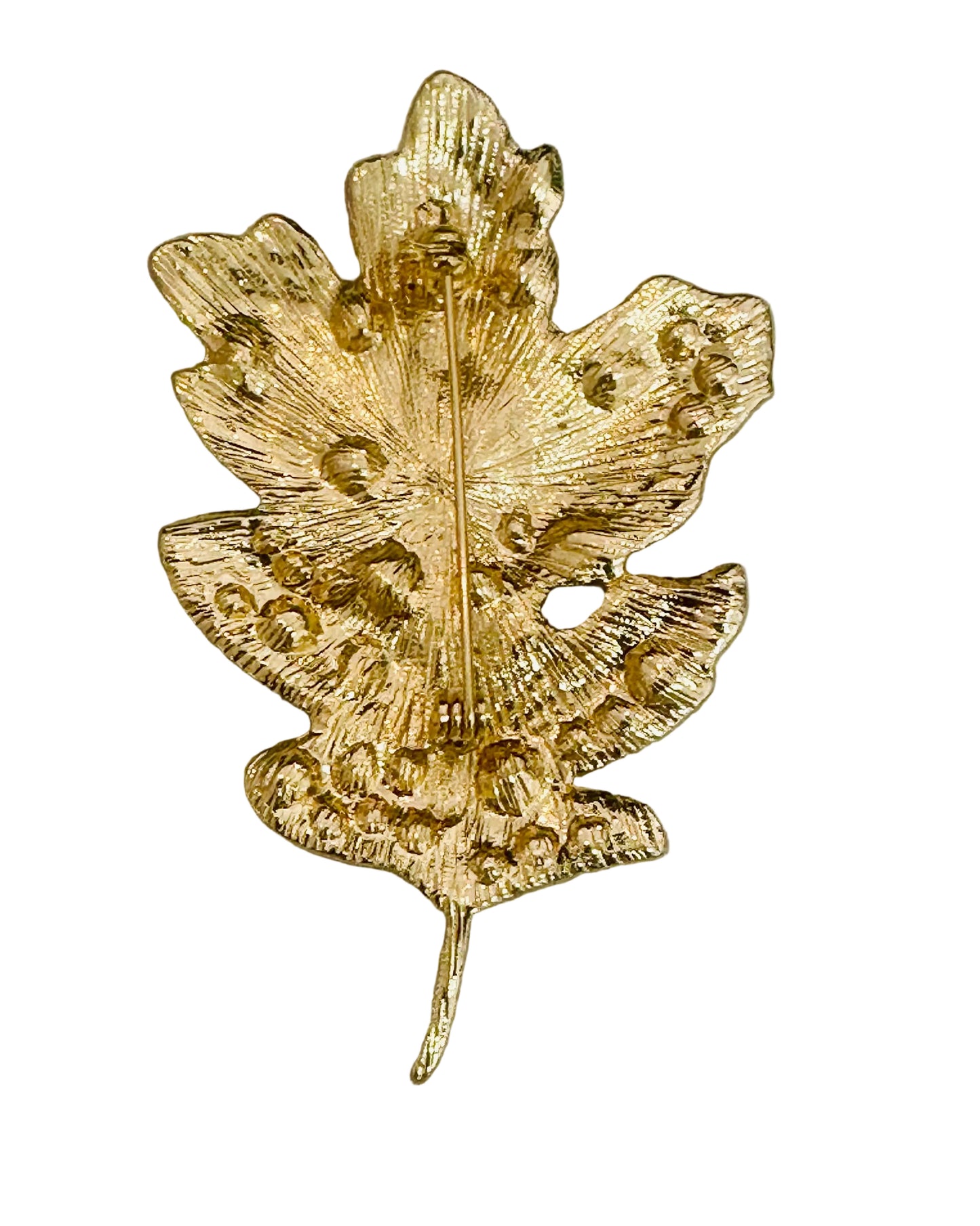 Vintage The Autumn Ember Ombré Oak Leaf Brooch