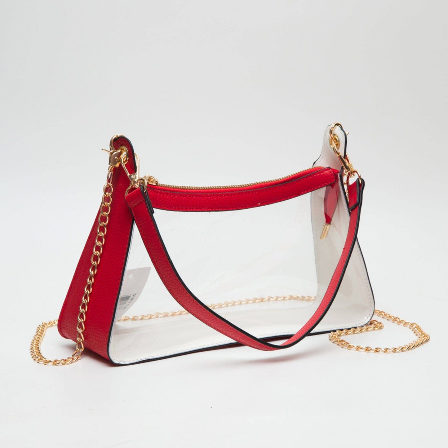 Marilyn Red Clear Satchel Bag