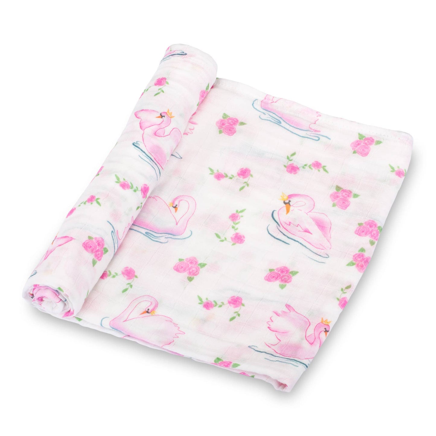 Beautiful Swan Baby Muslin Swaddle Blanket