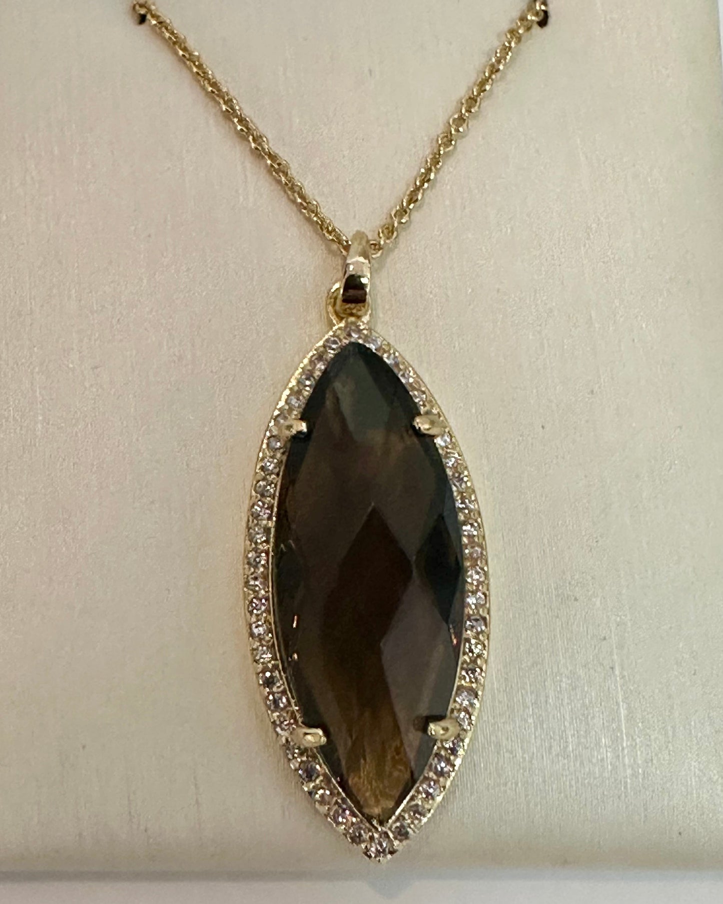 The Harlow Smoky Marquise Necklace