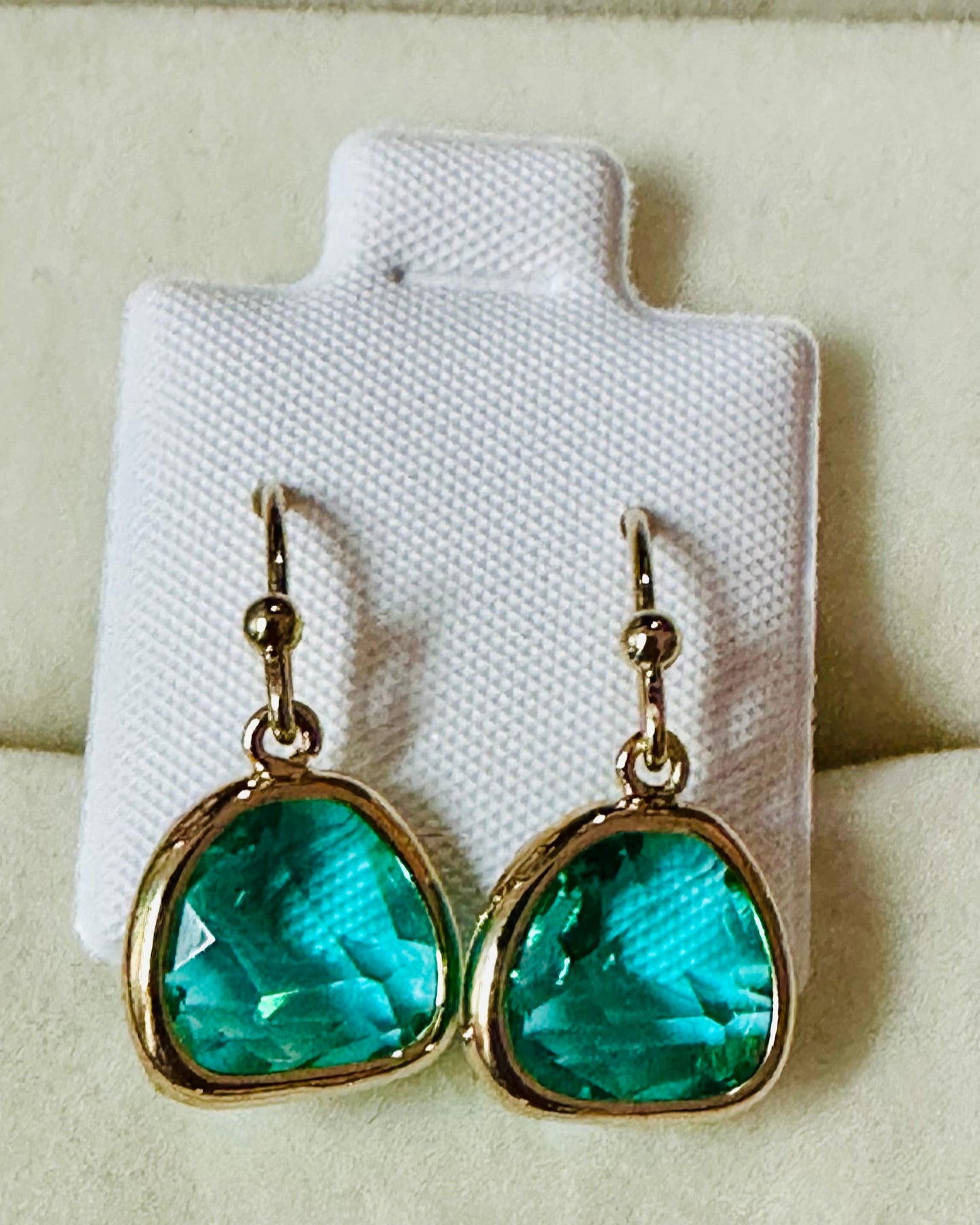 Vintage Emerald-Cut Dangle Earrings