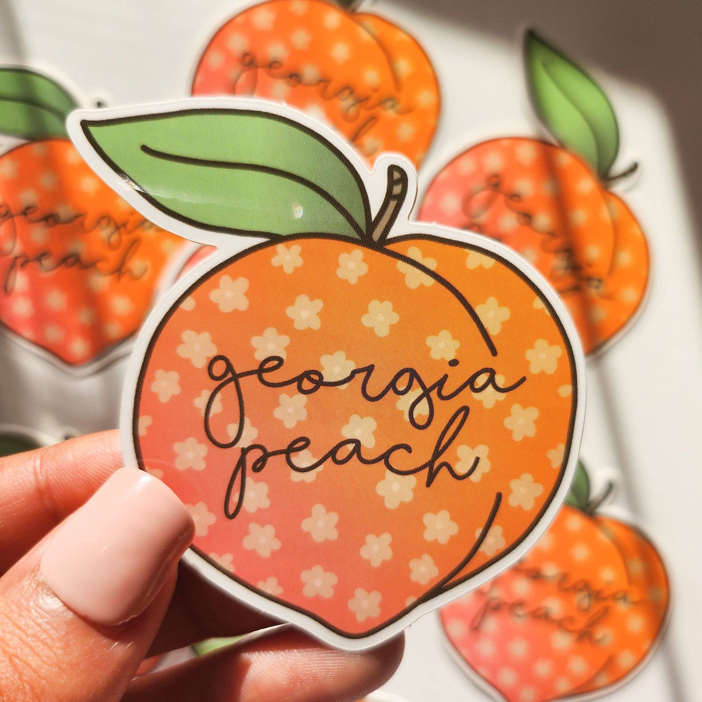 Georgia Peach Sticker in Orange
