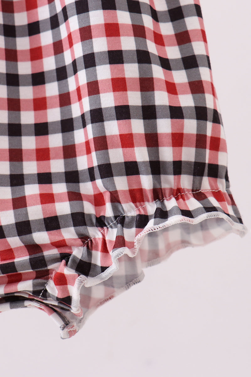 Georgia Go Dawgs Plaid Ruffle Bubble