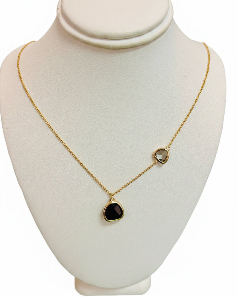 The Eden Asymmetric Vintage Crystal Necklace