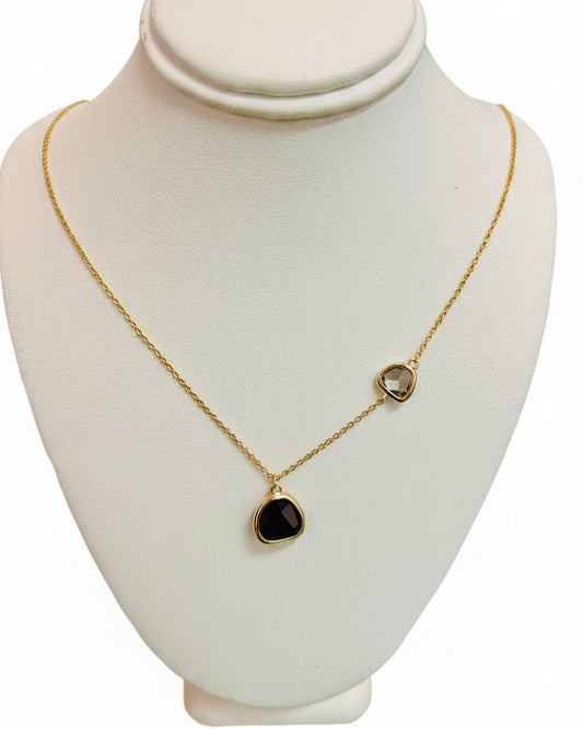 The Eden Asymmetric Vintage Crystal Necklace