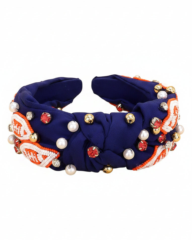 Game Day Seed Beaded Headbands