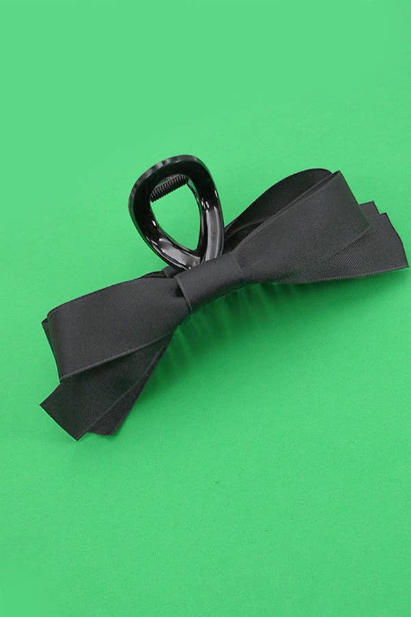 Satin Bow Claw Clip