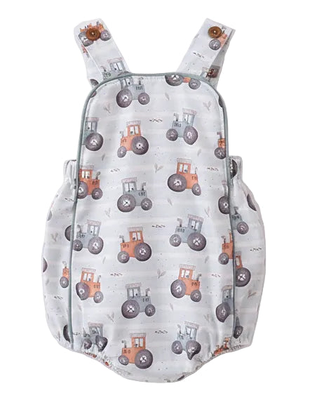 Blue Tractor Print Bubble