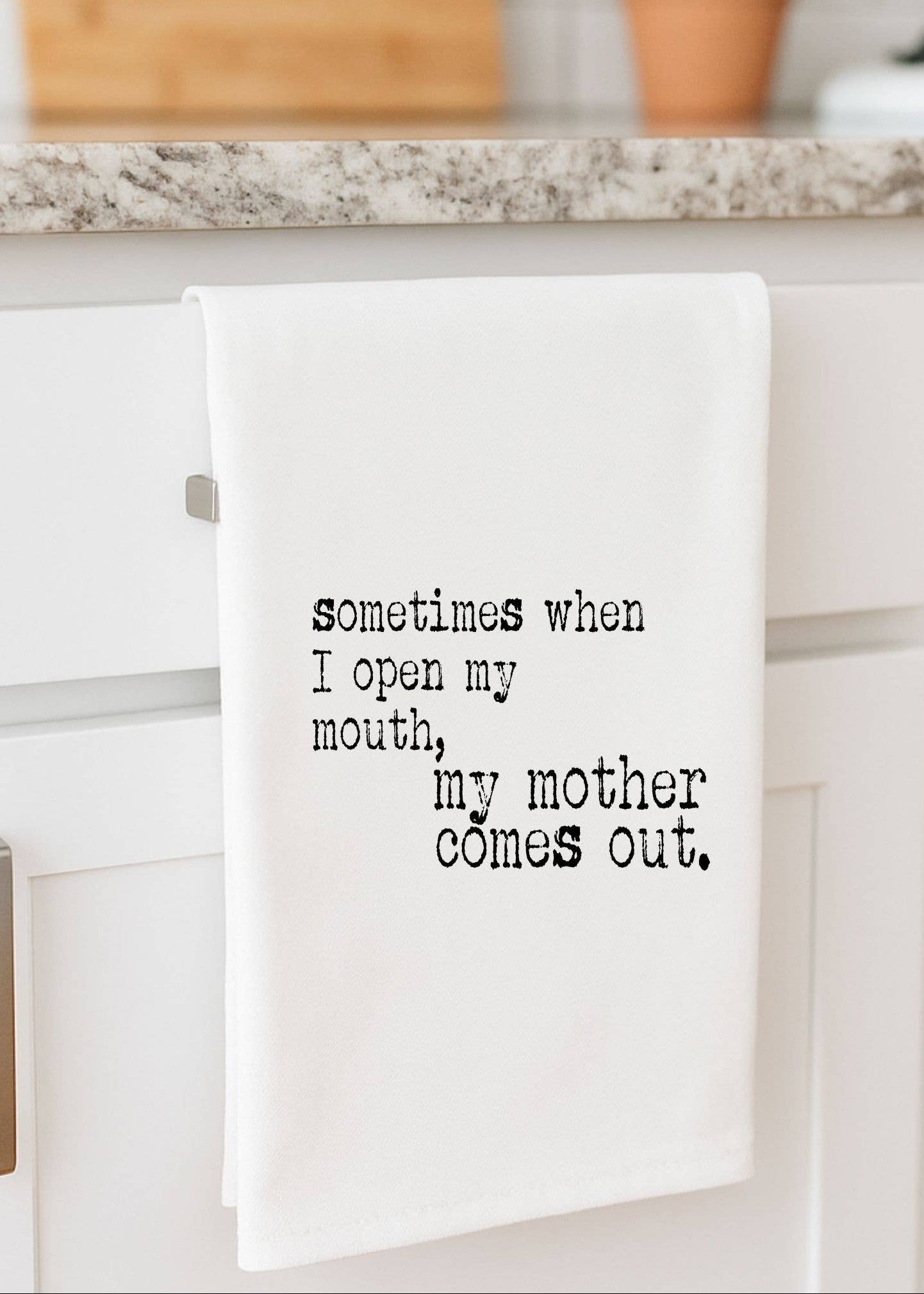Mother Comes Out Funny Towel
