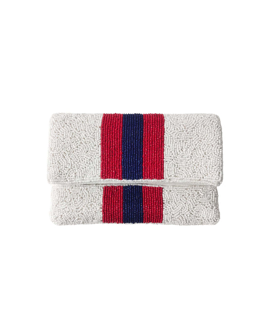 Ole Miss Beaded Clutch