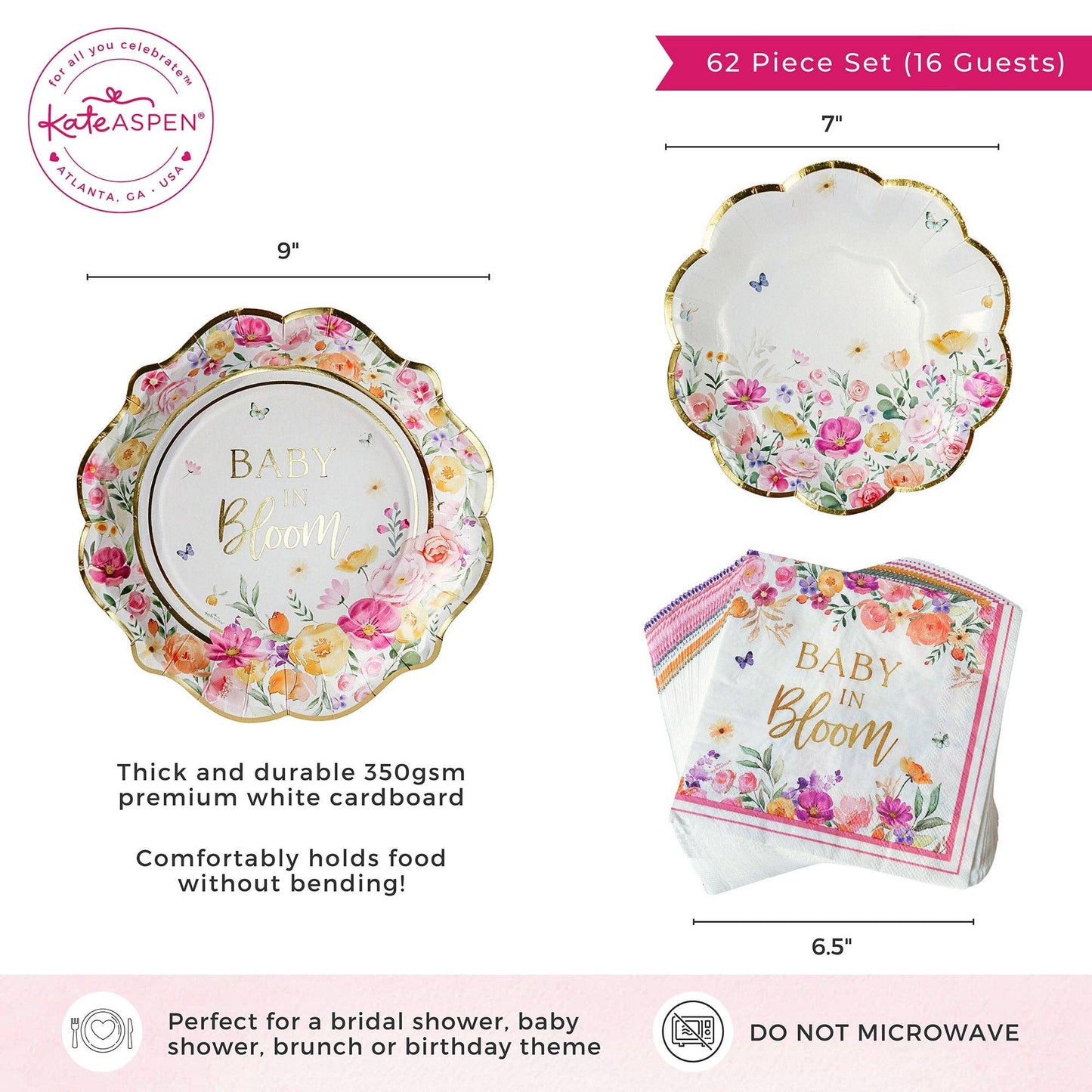 Baby in Bloom 62 pcs Tableware Set