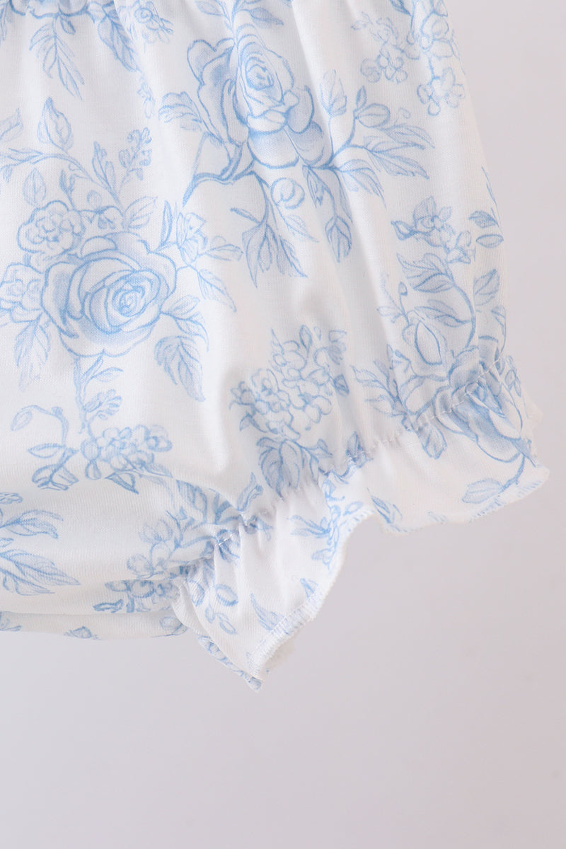 Blue Whale Ruffle Bloomer Set