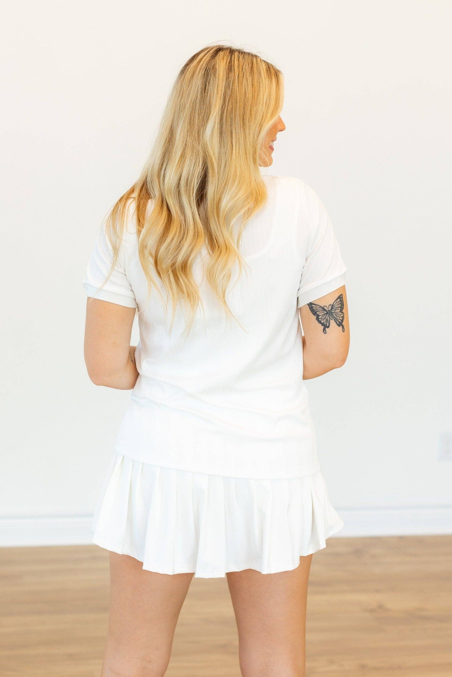 Curvy White Athletic Top