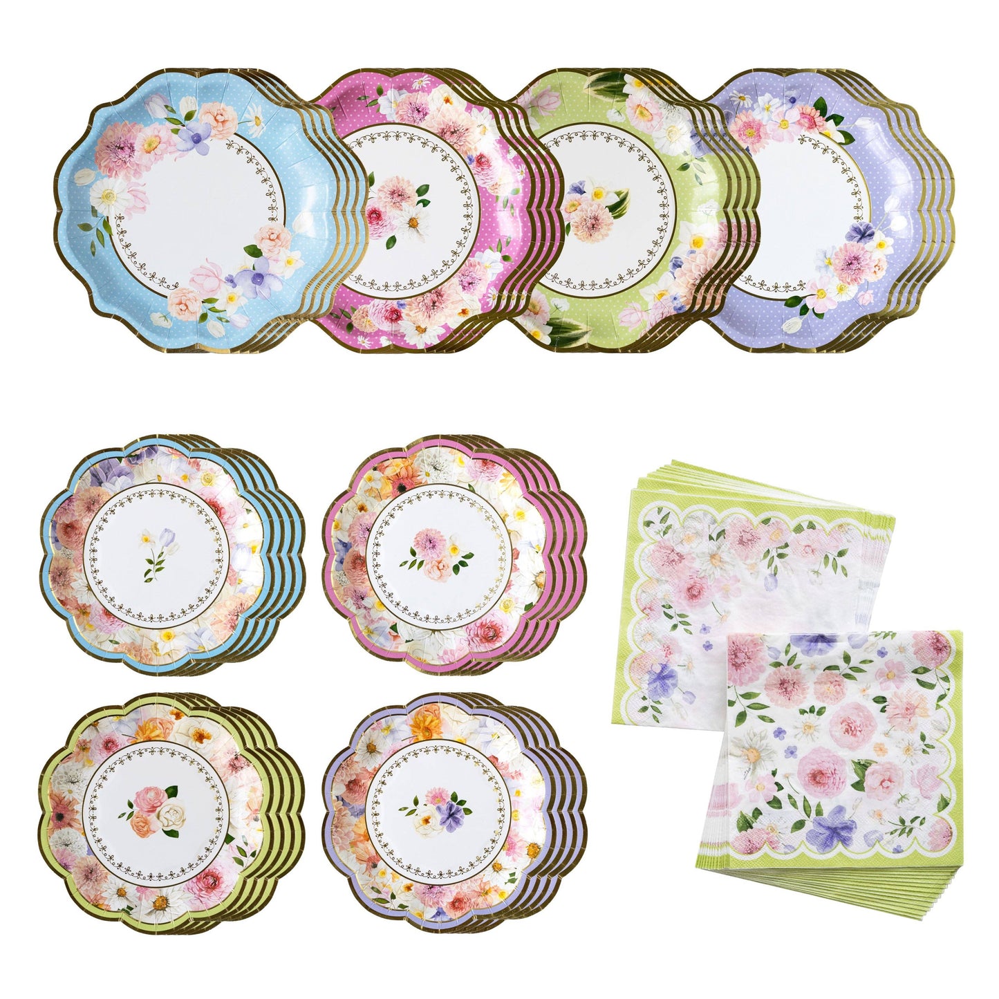 Tea Time Party 16 Guests Party Tableware Set