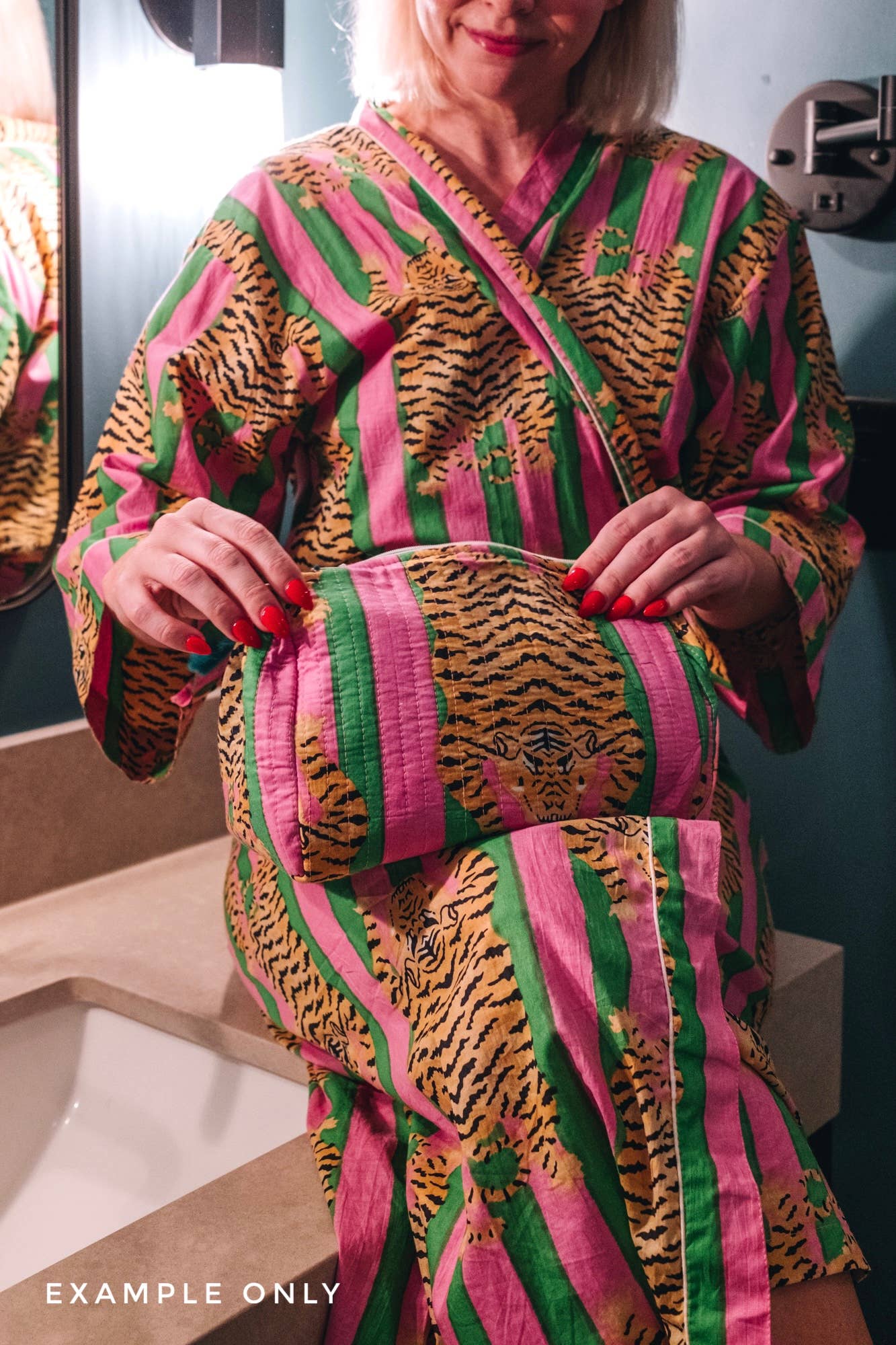 Tiger Print Kimono Cover-Up Duster