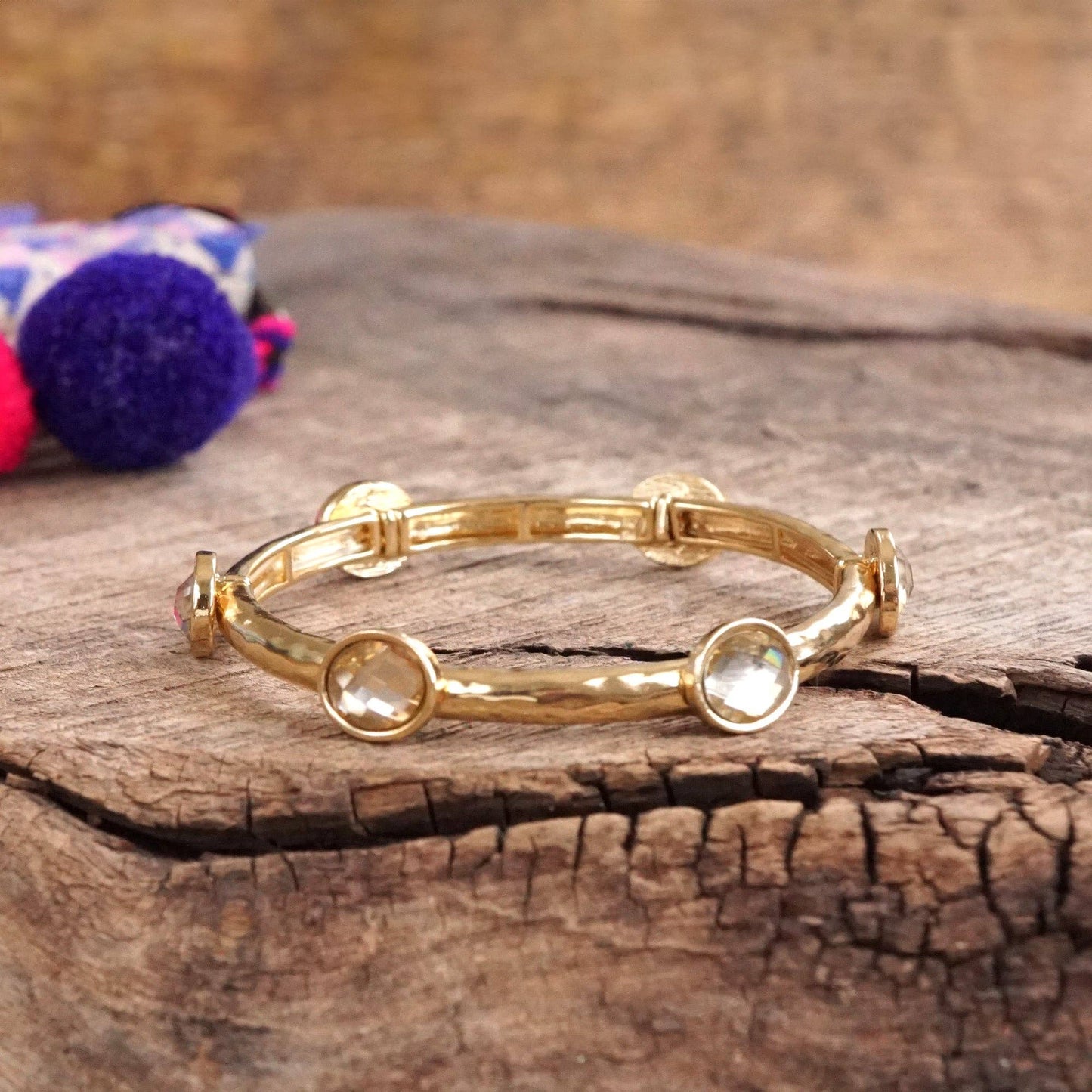 Jeweled Golden Bangles