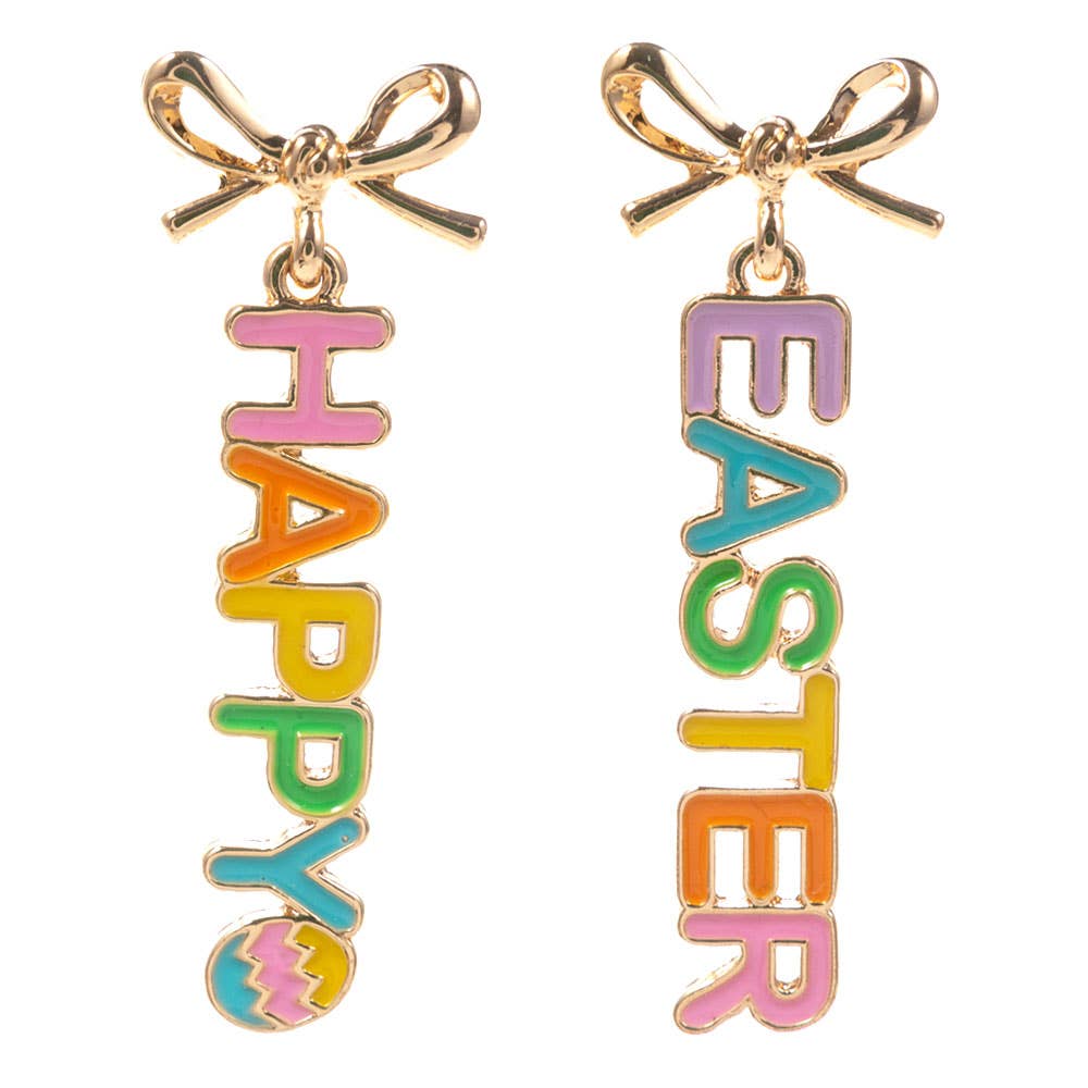 Happy Easter Letter Drop Earrings