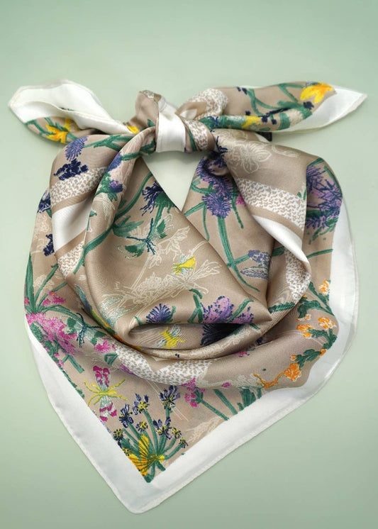 Garden Bloom Satin Scarf