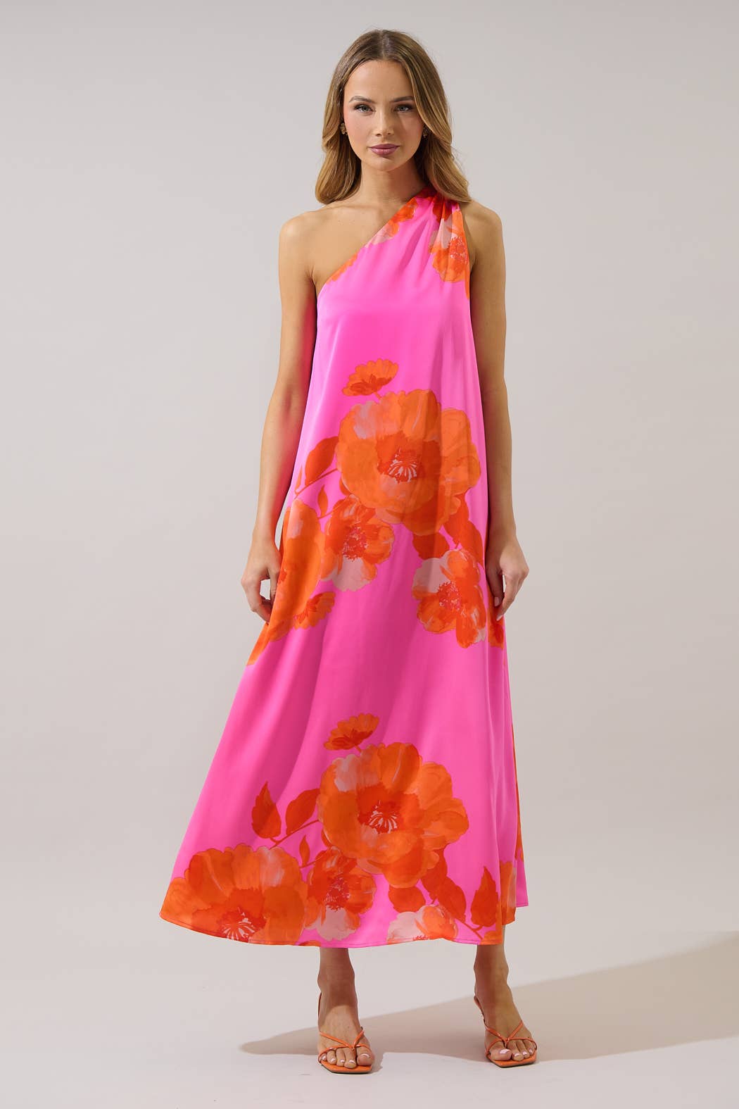Glena Floral Pleated Maxi Dress