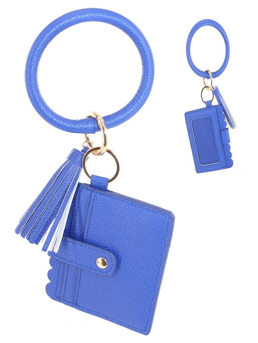 Scalloped Card Holder Keyring Wallet