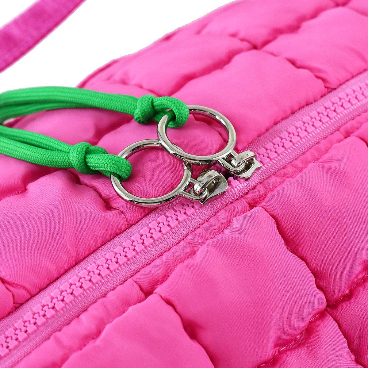 Pink Quilted Puffer Weekender
