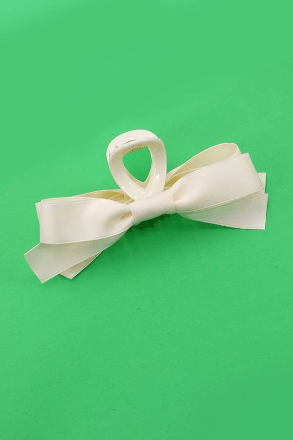 Satin Bow Claw Clip