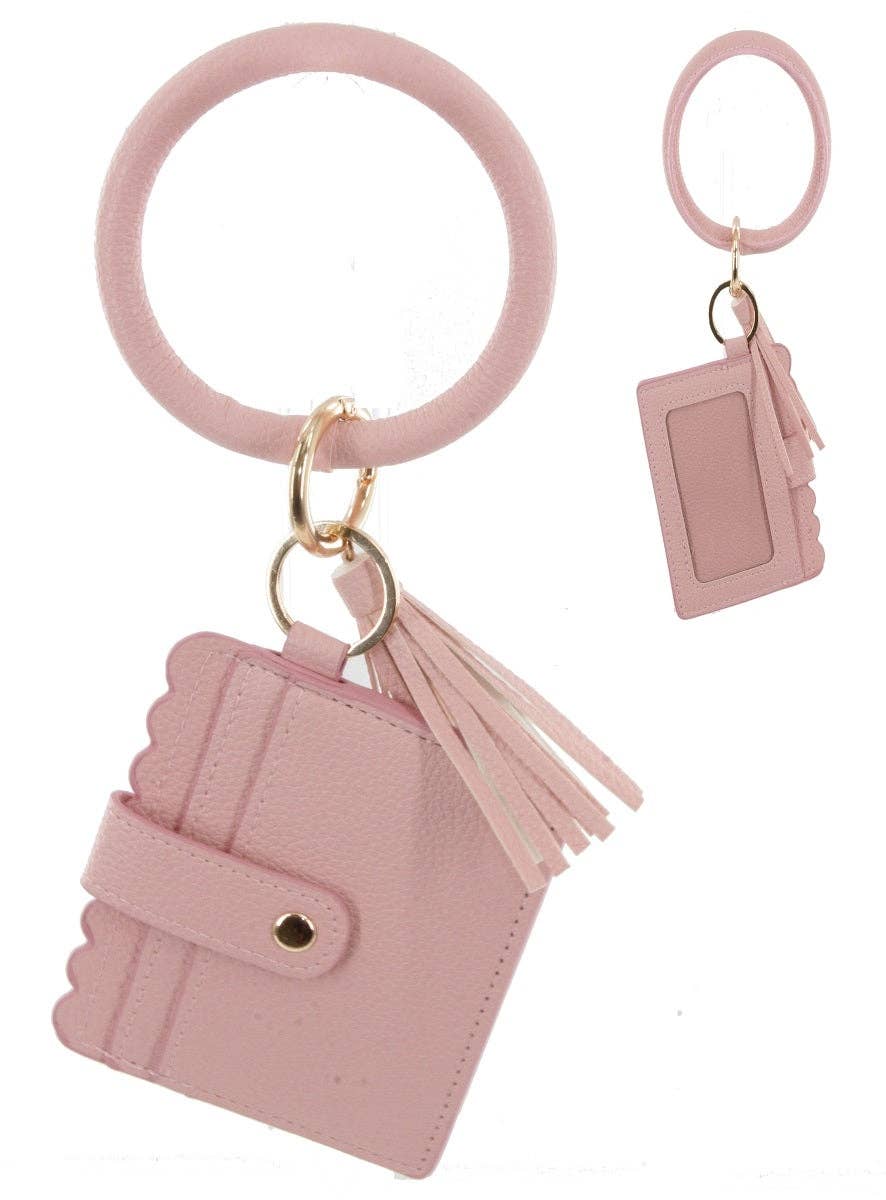 Scalloped Card Holder Keyring Wallet