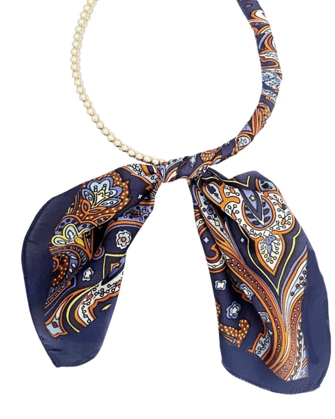 The Ella Paisley Scarf Collar Necklace