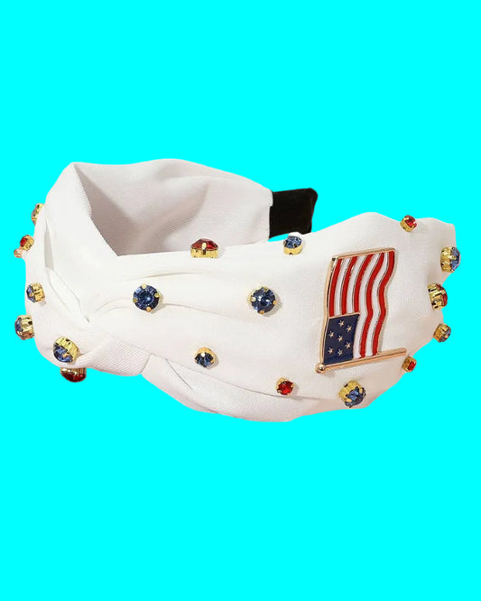 USA Flag Embellished Headband