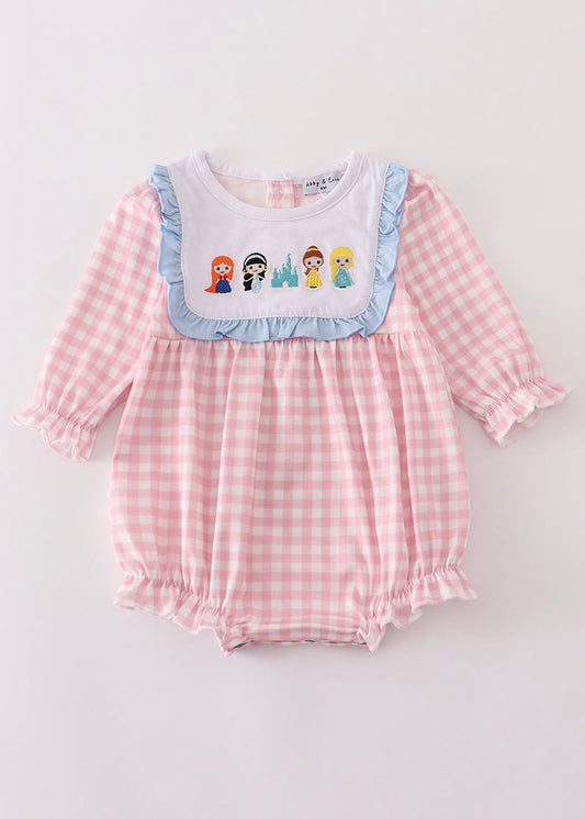Pink Princess Castle Embroidery Bubble
