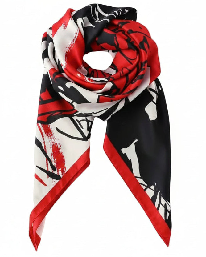 Go Dawgs Red & Black Scarf